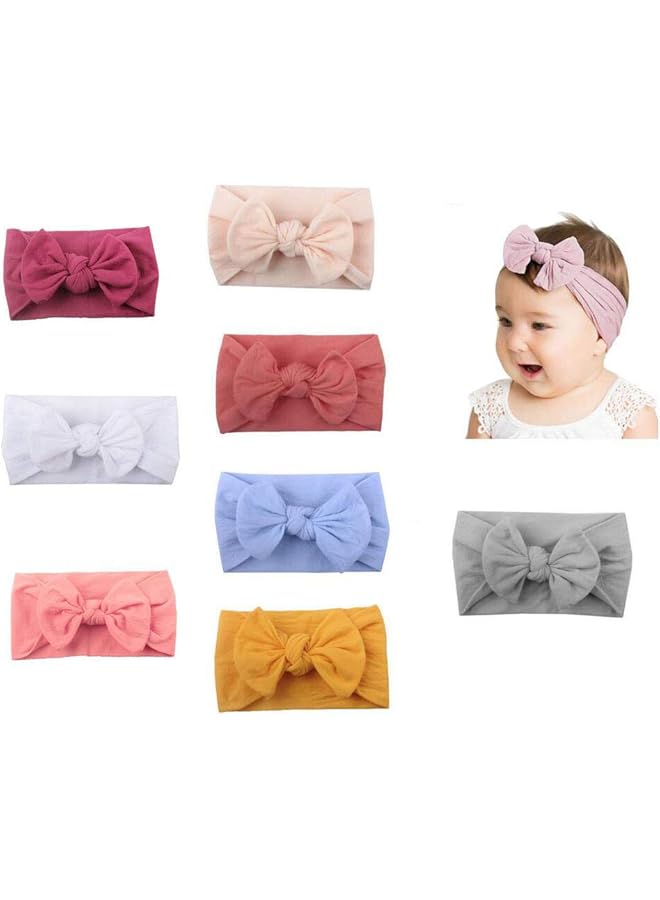 شواي ربطات شعر مرنة ناعمة بعقدة فيونكة للبنات (ألوان عشوائية) 6 قطع - Image 1