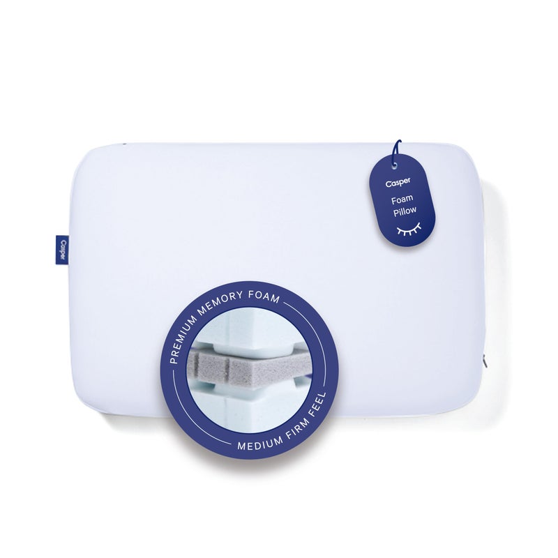 Casper Sleep Foam Pillow King White