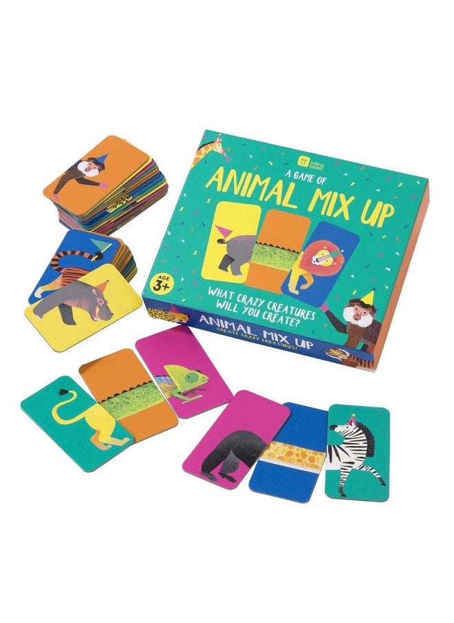 Talking Tables Animals Mix Up Card Kids Learning Educational Game Play At Home Activity With Children Girls Or Boys One Multicolour  - Image 1