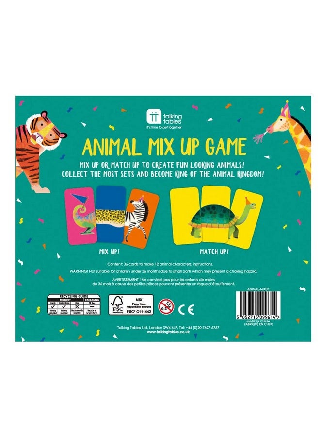 Talking Tables Animals Mix Up Card Kids Learning Educational Game Play At Home Activity With Children Girls Or Boys One Multicolour  - Image 3
