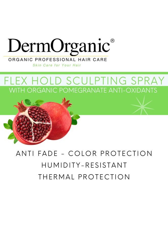 DermOrganic Flex Hold Sculpting Spray with Organic Pomegranate Anti Fade Extract for Body, Bounce and Style-8oz - Image 3