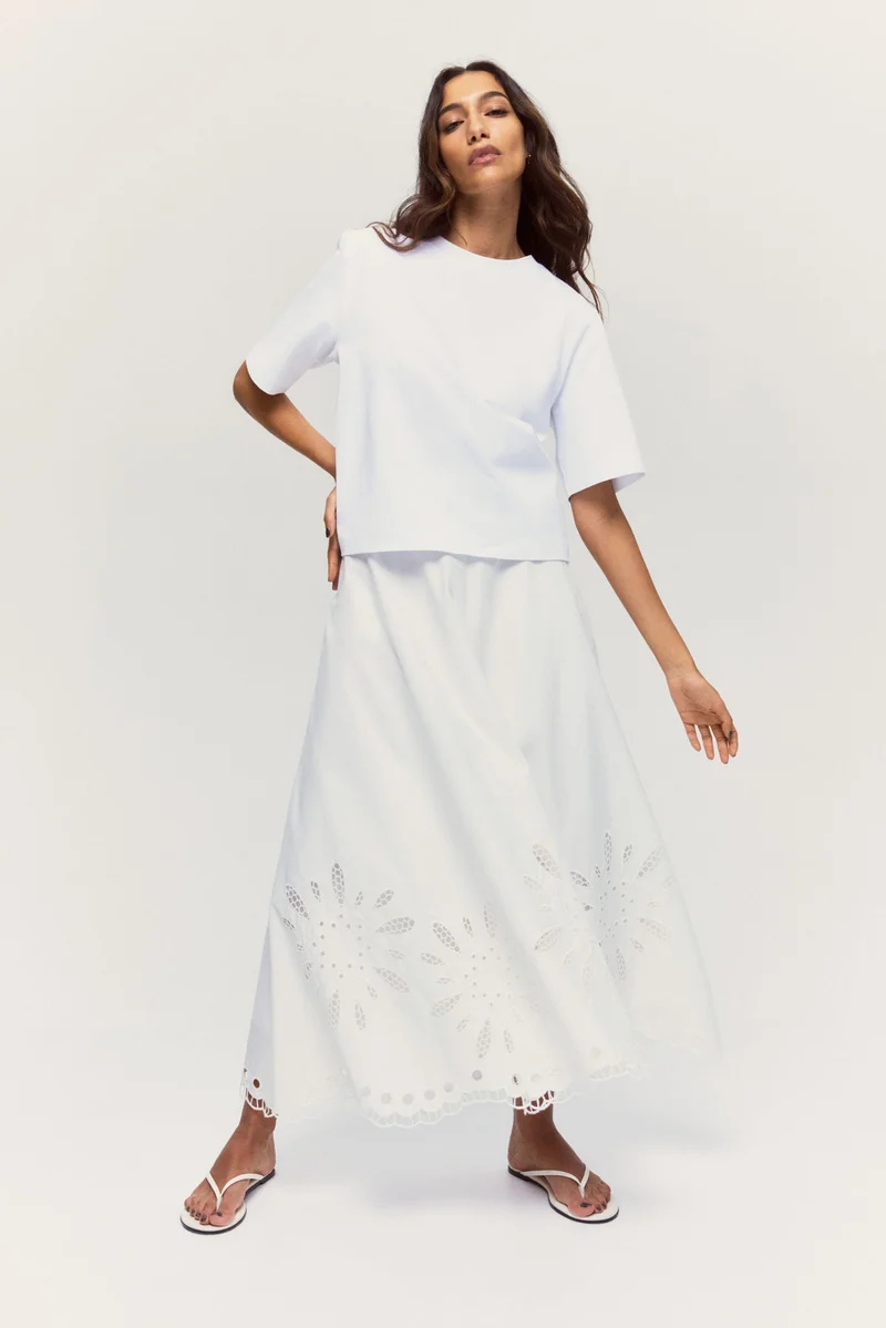 H&M Circular broderie anglaise skirt