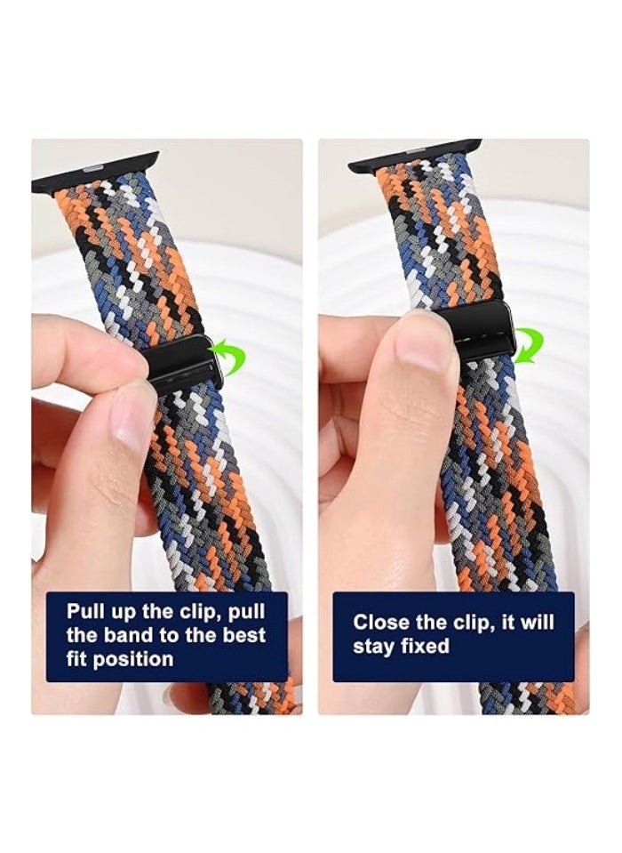 Generic Magnetic Braided Solo Loop Band - Compatible with Apple Watch 38-41mm (Series 10/9/8), Stretchy Nylon Sport Strap for Men & Women  - Image 4