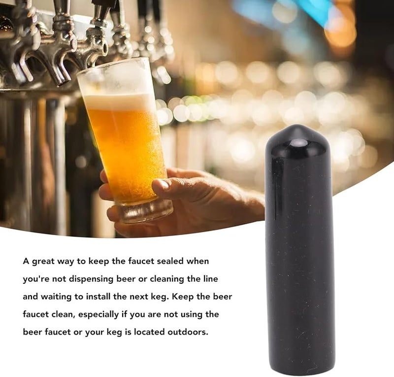 Dioche Draft Faucet Cap Sanitary Cover For Standard Beer Tap Black 20 Pcs - Image 3