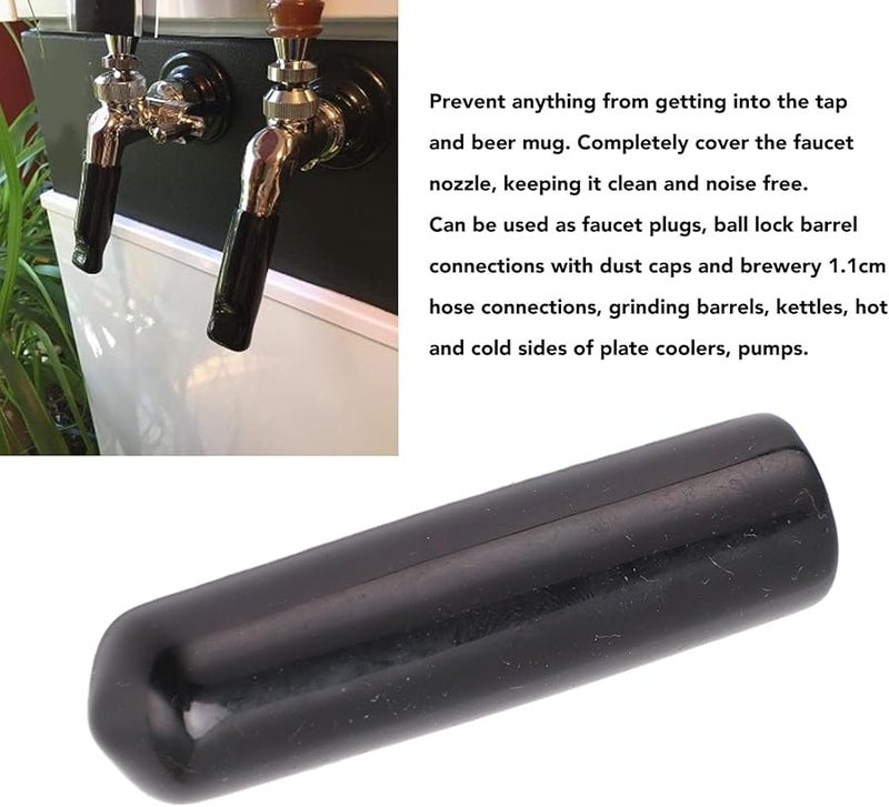 Dioche Draft Faucet Cap Sanitary Cover For Standard Beer Tap Black 20 Pcs - Image 4