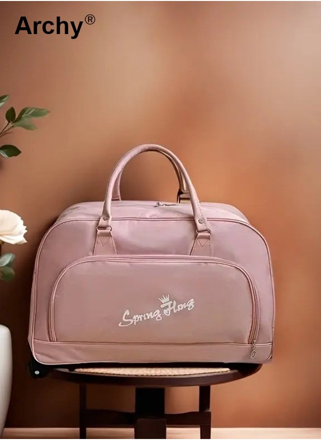 Unisex Trolley Travel Bag Premium Oxford Fabric Large Capacity Multifunctional Luggage Bag