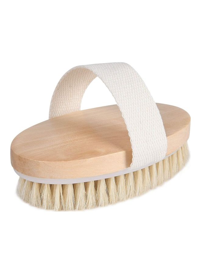 Loquat Body Brush Beige 12x6.5x3.3cm - Image 1