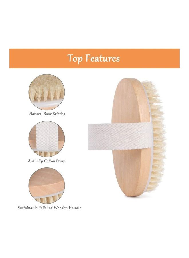 Loquat Body Brush Beige 12x6.5x3.3cm - Image 2