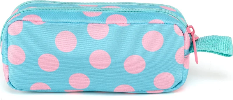كامبريدج بولو كلوب United Colors Of Benetton. Polka Dot Double Compartment Girls Pencil Case