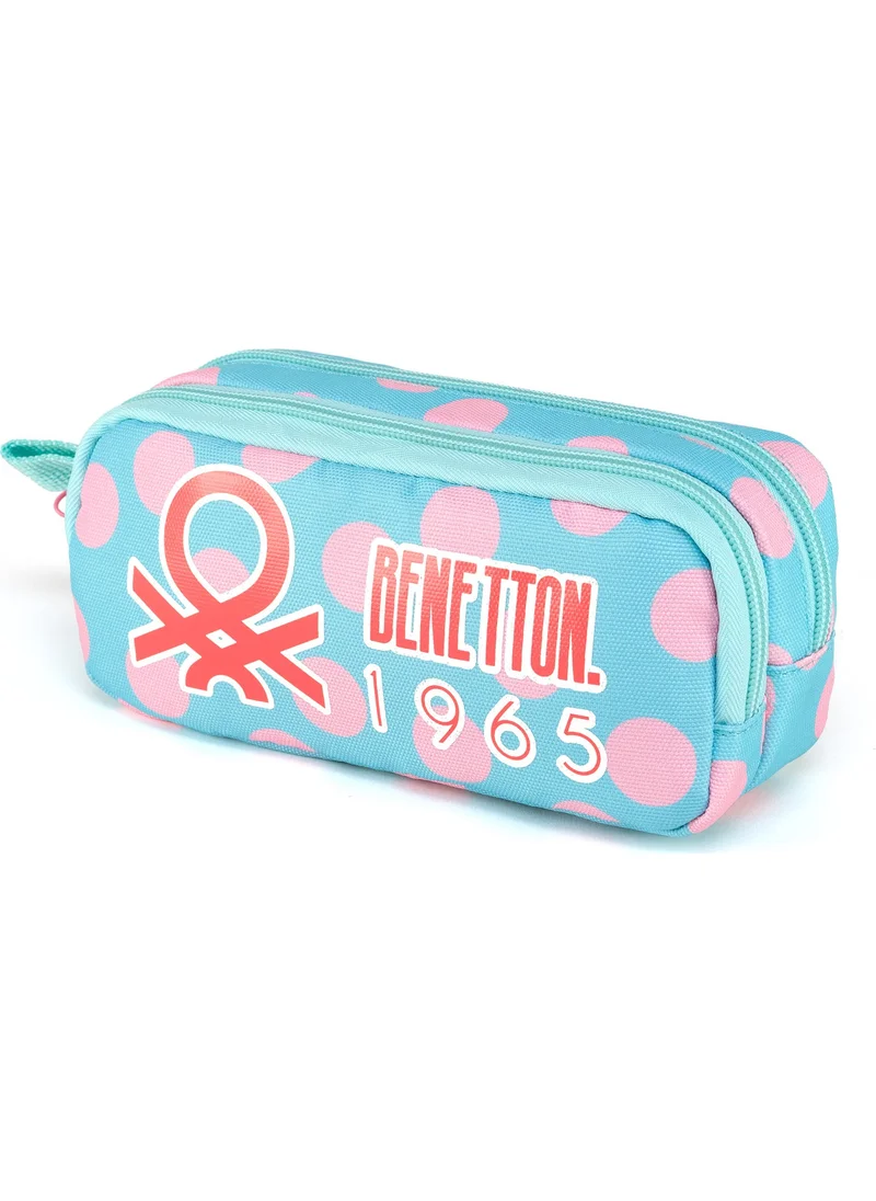 Cambridge Polo Club United Colors Of Benetton. Polka Dot Double Compartment Girls Pencil Case