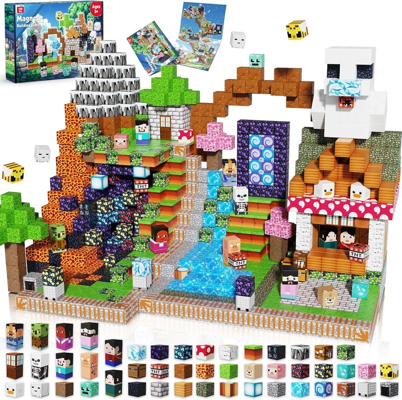 Magnetopia Magnetic Blocks 150PCS Magnetic Building Blocks Cubes Adventurer Magnet Toys for Kids Age 3 Toy Building Set for Kids Magnet Construction Easter Birthday Gifts for Boys Girls Age 48 812 - Image 2