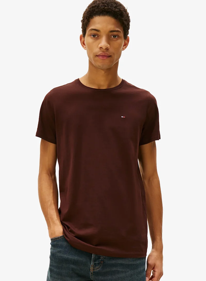 TOMMY JEANS Casual Slim Fit Crew Neck T-Shirt