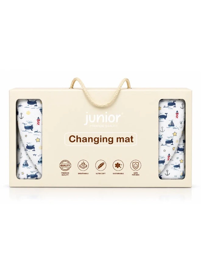 Junior Baby Changing Mat Foldable Whale Print