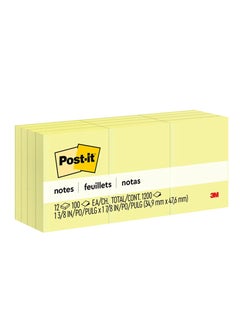 Post It 1200-Piece Small Size Yellow Sticky Notes 
