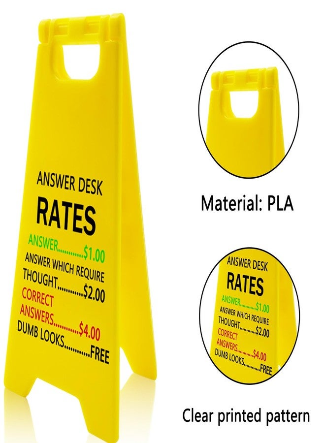 Zeptrix 4Pcs Funny Office Desk Decor Caution Overstimulated Desk Warning Sign Accessories Cubicle Decorations Work Gag Gifts for Birthday Christmas White Elephant Women Men Coworker Employee Boss Manager - Image 3