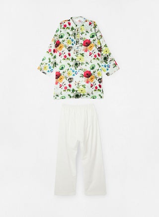 Kids Floral Kurta Set
