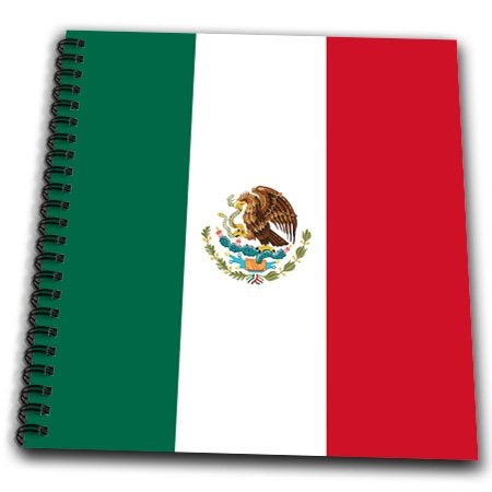 3dRose db_158374_2 World Flag of Mexico-Mexican Green White Red Vertical Stripes-Eagle Serpent Cactus Coat of Arms-Memory Book, 12 by 12-Inch - Image 2