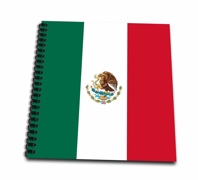 3dRose db_158374_2 World Flag of Mexico-Mexican Green White Red Vertical Stripes-Eagle Serpent Cactus Coat of Arms-Memory Book, 12 by 12-Inch - Image 1