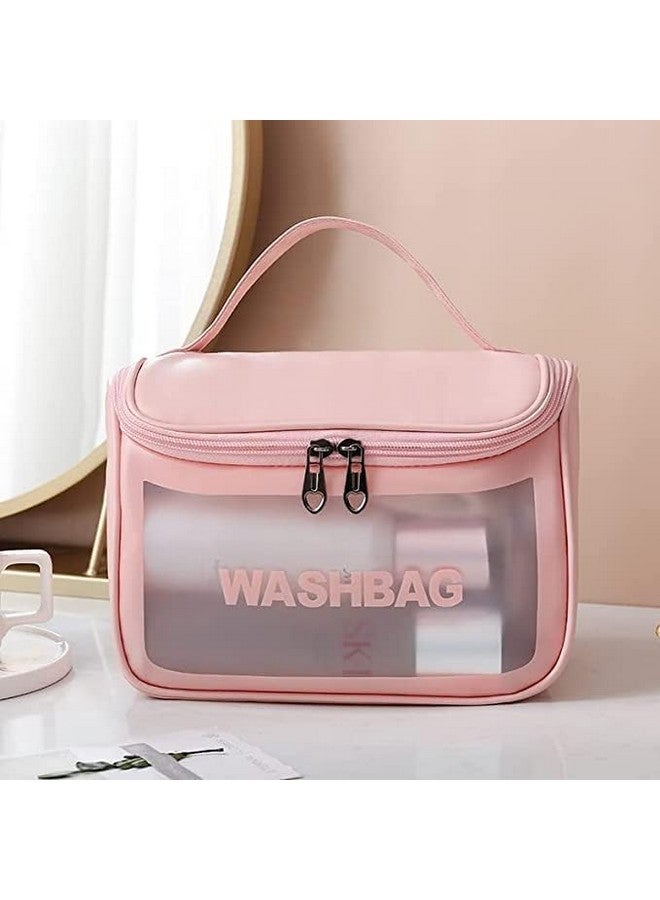 MVM Enterprise Cosmetic Organizer Bag Makeup Pouch Toiletry Bag for Cosmetics Brushes Waterproof Zippered Portable Carry Pouch Toiletry Wash Storage Bag for Travel Cosmetic Bathroom(1 pcs) - Image 3