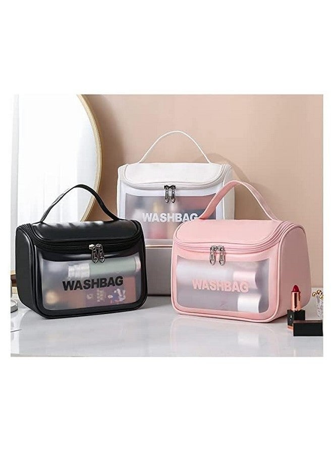 MVM Enterprise Cosmetic Organizer Bag Makeup Pouch Toiletry Bag for Cosmetics Brushes Waterproof Zippered Portable Carry Pouch Toiletry Wash Storage Bag for Travel Cosmetic Bathroom(1 pcs) - Image 2