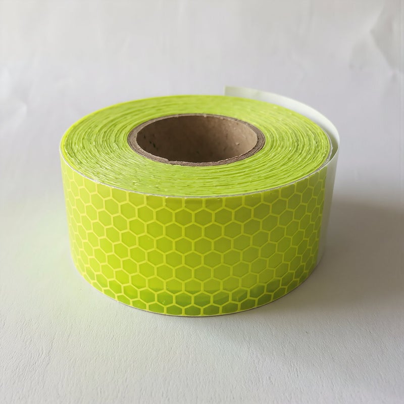 Reflective Tape Fluorescent Yellow Green 5cm x 3m Abrasion Resistant Impact Proof 3 Years Long Service Life - Image 3