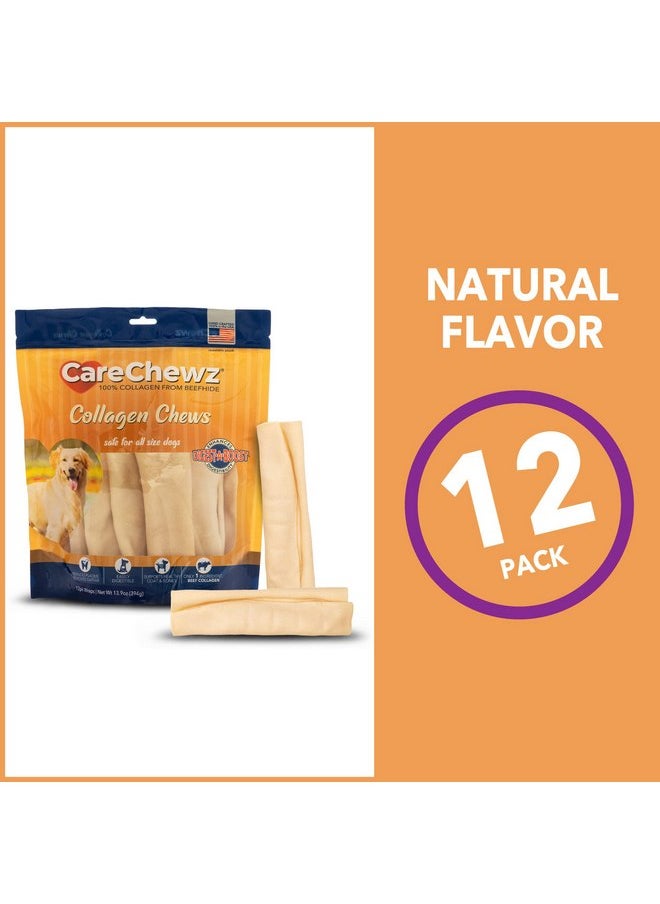 بيت فاكتوري حلوى مضغ للكلاب من Pet Factory CareChewz Collagen مقاس 6-7 بوصات صغيرة - نكهة طبيعية، 12 قطعة/عبوة واحدة  - Image 4