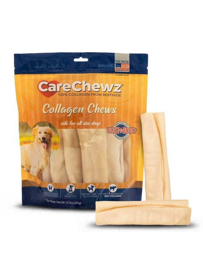 بيت فاكتوري حلوى مضغ للكلاب من Pet Factory CareChewz Collagen مقاس 6-7 بوصات صغيرة - نكهة طبيعية، 12 قطعة/عبوة واحدة  - Image 1