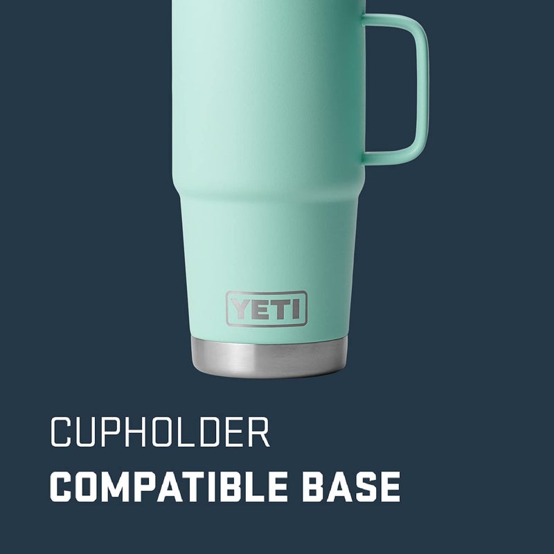 YETI Rambler 20 oz Travel Mug  Stainless Steel  Vacuum Insulated with Stronghold Lid  Seafoam - Image 2