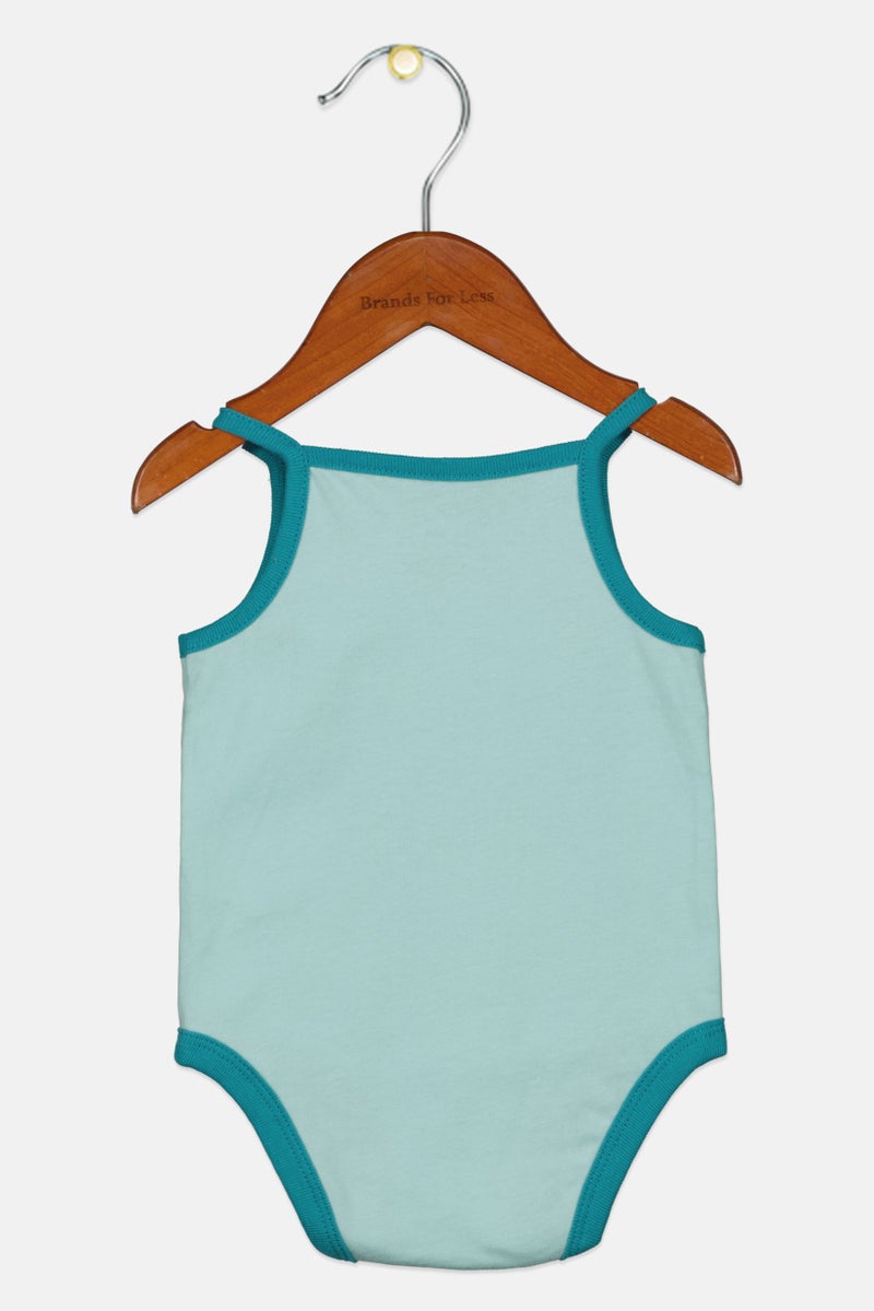 carter's بدلة بدون أكمام للبنات الصغيرات برسومات، أزرق فاتح - Image 2