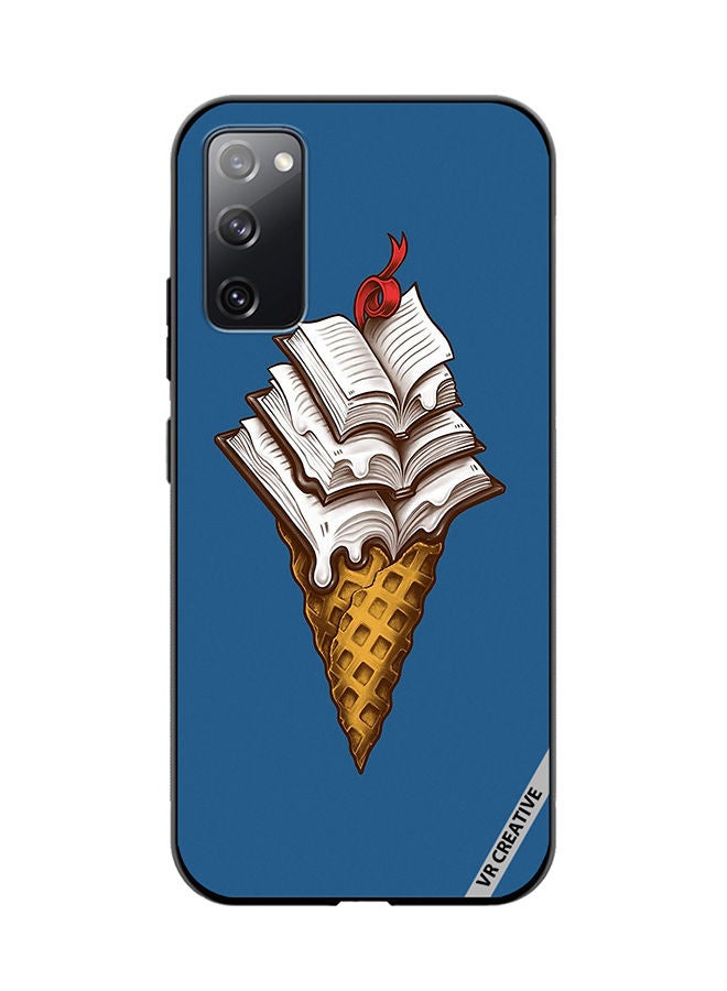 VR CREATIVE Protective Case Cover For Samsung Galaxy S20 FE 5G Book Icecream Design Multicolour - Image 1