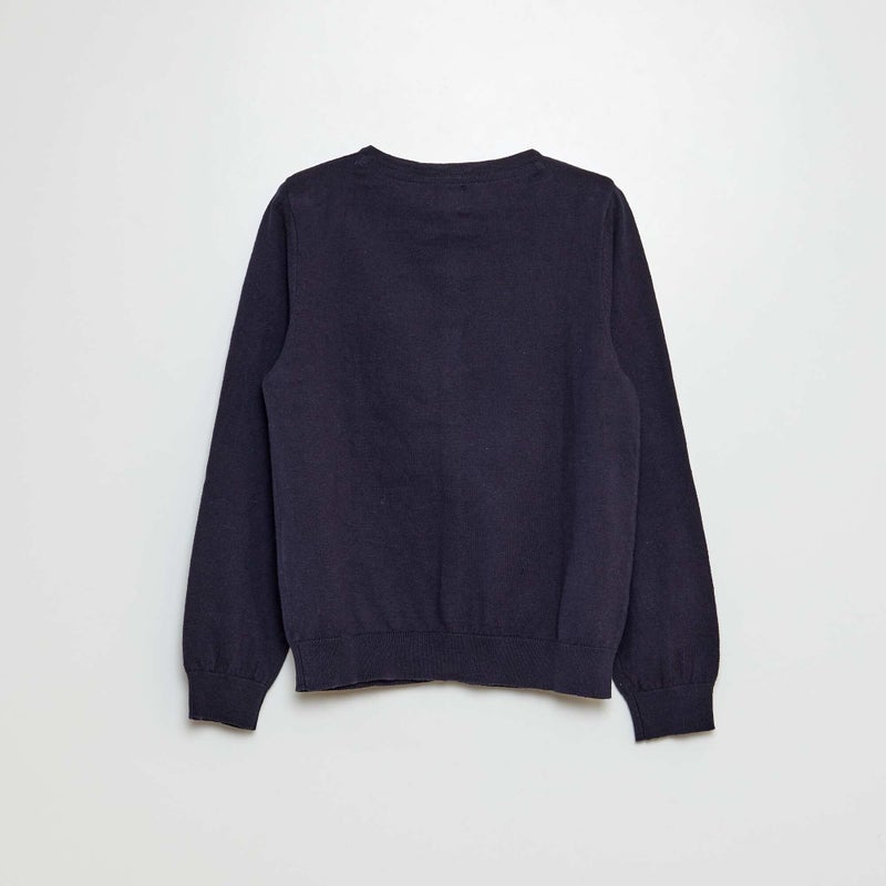 Kids Unisex Plain knit cardigan