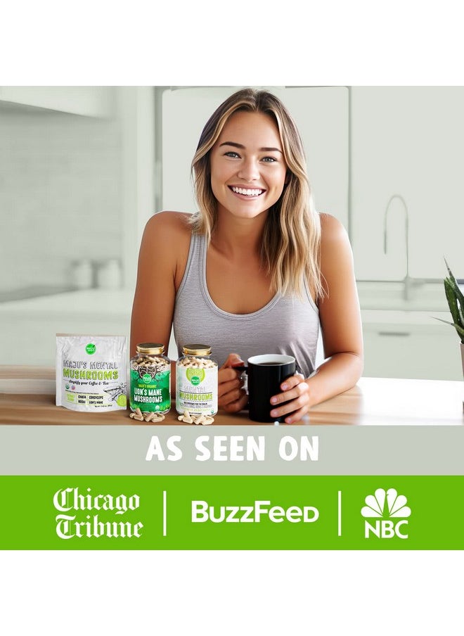 Maju Superfoods - Maju Mental Mushroom Powder Extract Strong Lions Mane Chaga Reishi Cordyceps Fruiting Bodies For Coffee Immune System Booster Nootropic Brain Supplement Memory Organic Mushrooms - Image 1