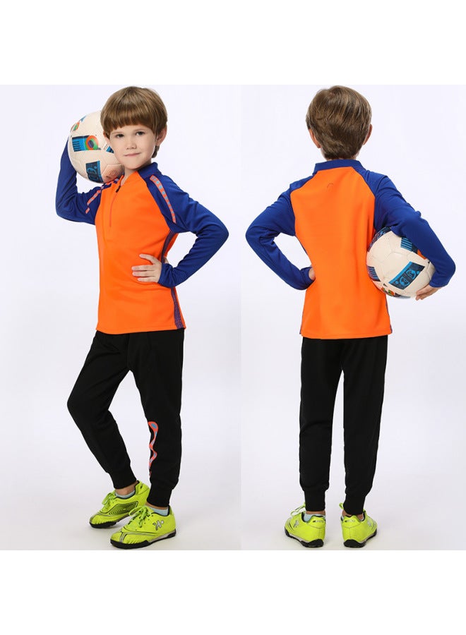 Autumn Winter Football Training Jersey Long Sleeve Suit for Kids Boys Students