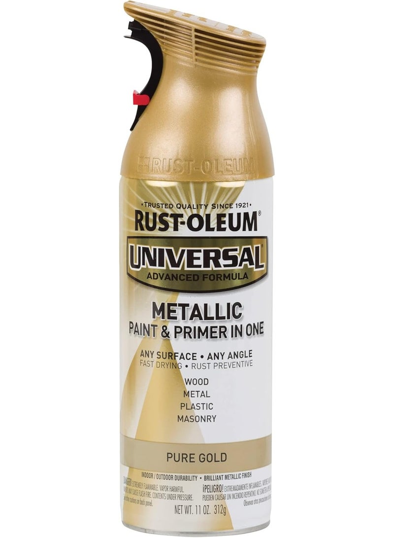 رست أوليوم طلاء رش معدني عالمي لجميع الأسطح 312 جرام ذهبي نقي - Image 1
