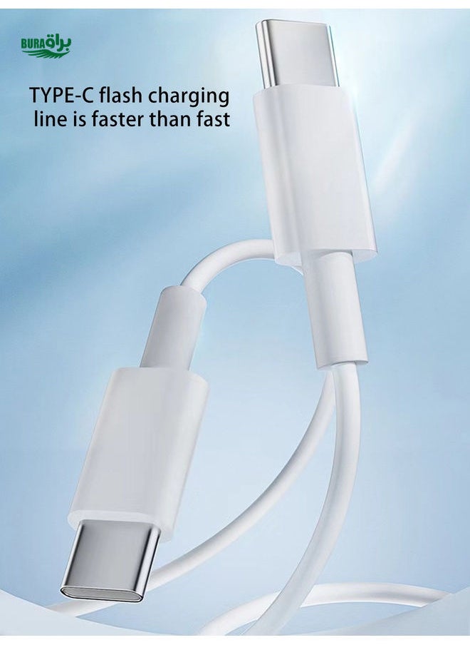 BURAQ - Type-C To Type-C Fast Charging Data Cable Compatible With Apple 15/16 Phones And Tablets - Image 1