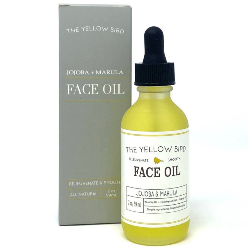 The Yellow Bird Yellow Bird Nourishing Face Oil All Natural Hydrating Anti Aging Facial Serum Includes Jojoba Marula Primrose Rosehip for Restoring Skin