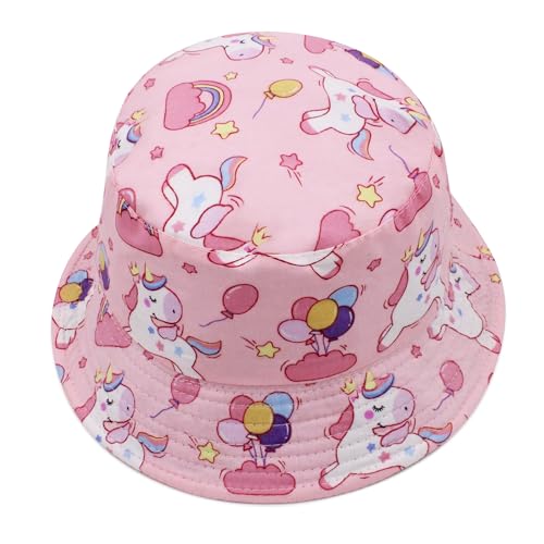 VRITRAZ Cotton Kids Bucket Hat with Adjustable Strap for Girls and Boys, 3-10 Years - Image 3