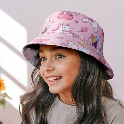 VRITRAZ Cotton Kids Bucket Hat with Adjustable Strap for Girls and Boys, 3-10 Years - Image 5