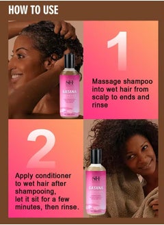 Sevich 2x100ml Batana Oil Shampoo and Conditioner Natural 100% Raw Batana Oil Hair Care Shampoo and Conditioner for Strengthens Nourishes Moisturizes Shines Restores Hair and Repair Damaged Hair  - Image 4