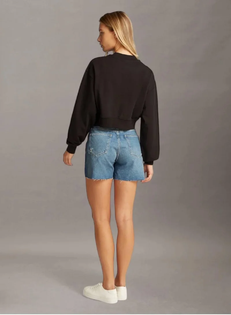 Calvin Klein Jeans Denim Light Mom Denim Shorts for Women | Best Price UAE