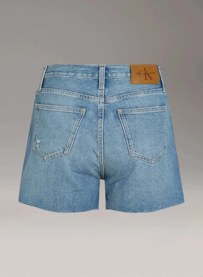 Calvin Klein Jeans Denim Light Mom Denim Shorts for Women | Best Price UAE