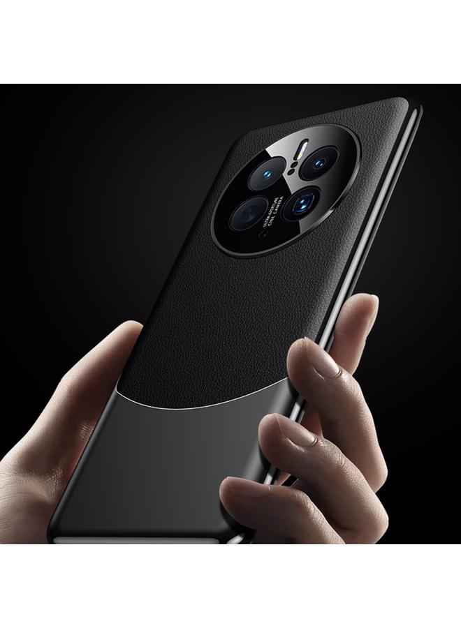 S-TOP Case For Huawei Mate 40 Electroplated PC + Leather Shockproof Phone Case - Image 4