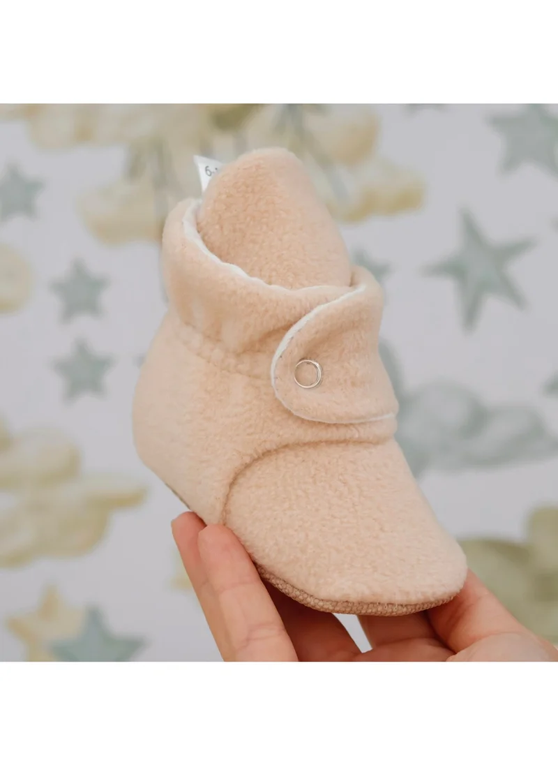 ايلا بونا Polar Baby Slippers, Non-Slip Sole, Home Boots, Nursery Shoes Booties, Beige