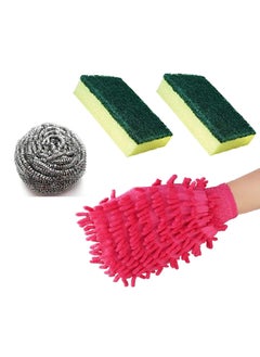 SINCO Utility World Scrub Sponges, Steel Scrubbers Pad and Cleaning Hand Duster - Pack of 4  - Image 1