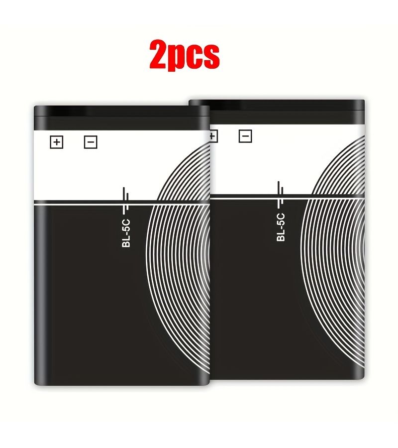BL5C Replacement Phone Battery 2 Pack High Capacity for 1100 1110 2600 Nokia Phones - Image 2