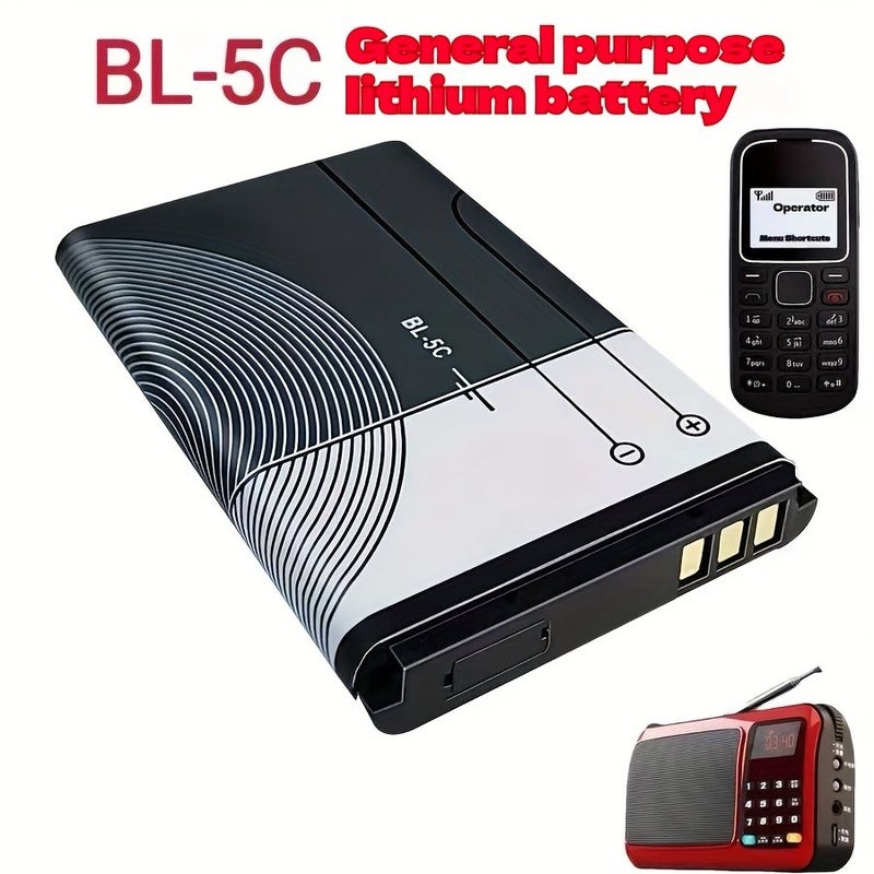 BL5C Replacement Phone Battery 2 Pack High Capacity for 1100 1110 2600 Nokia Phones - Image 3