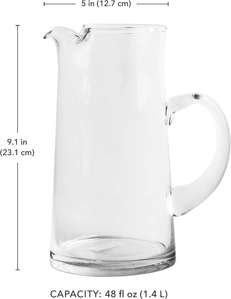 Glaver's Glass Water Pitcher with Spout – Elegant Serving Carafe for Water, Juice, Sangria, Lemonade, and Cocktails – Crystal-Clear Glass Beverage Pitcher. (31259) - Image 5