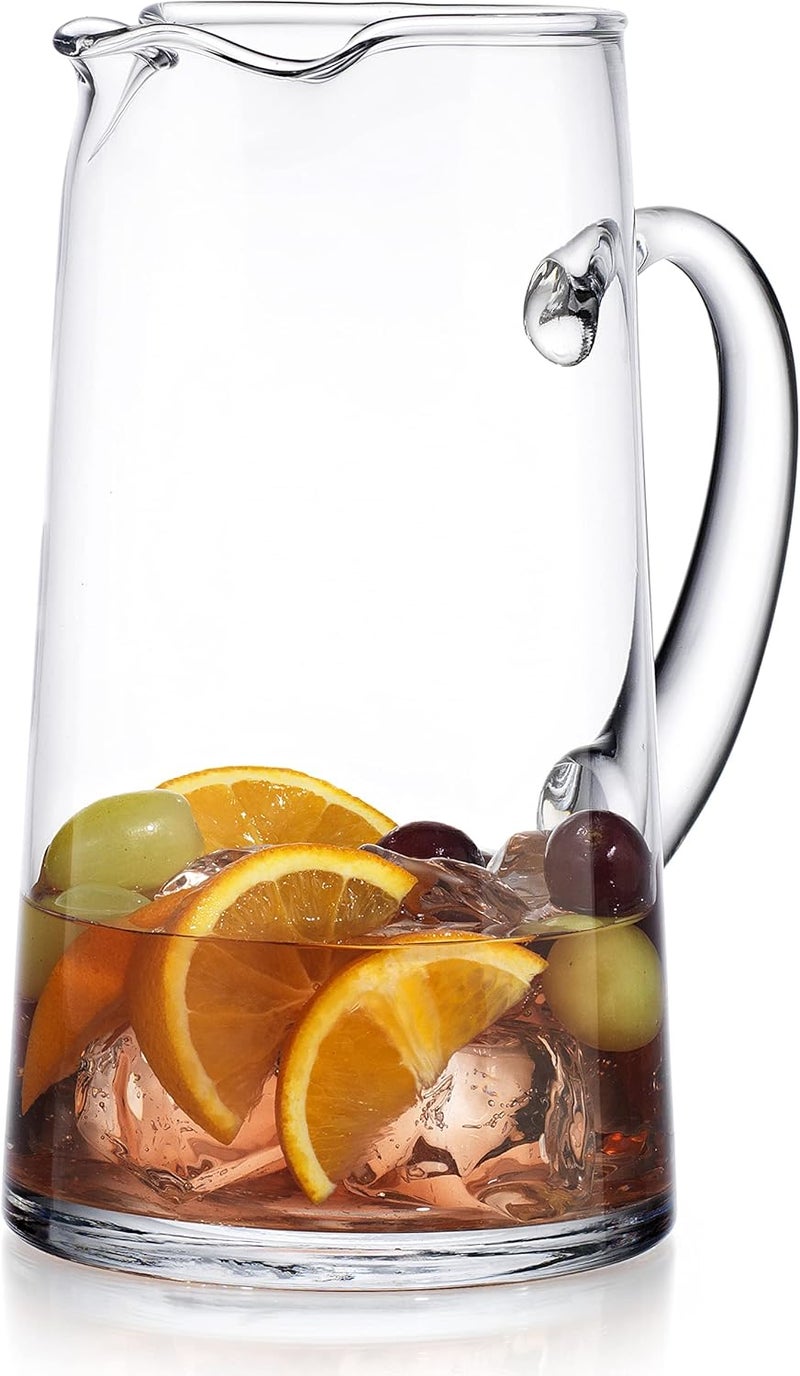 Glaver's Glass Water Pitcher with Spout – Elegant Serving Carafe for Water, Juice, Sangria, Lemonade, and Cocktails – Crystal-Clear Glass Beverage Pitcher. (31259) - Image 1