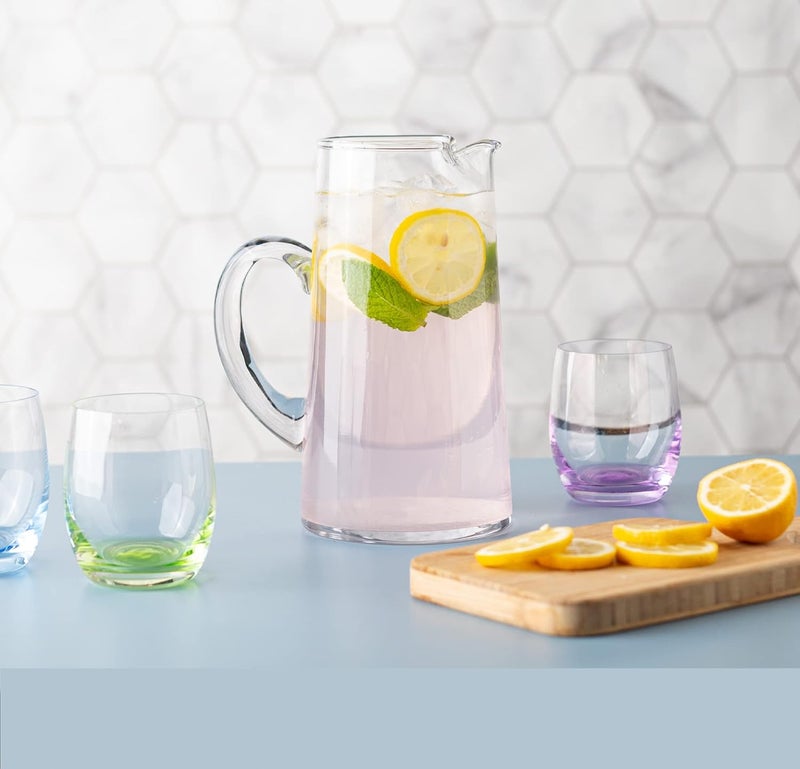 Glaver's Glass Water Pitcher with Spout – Elegant Serving Carafe for Water, Juice, Sangria, Lemonade, and Cocktails – Crystal-Clear Glass Beverage Pitcher. (31259) - Image 2