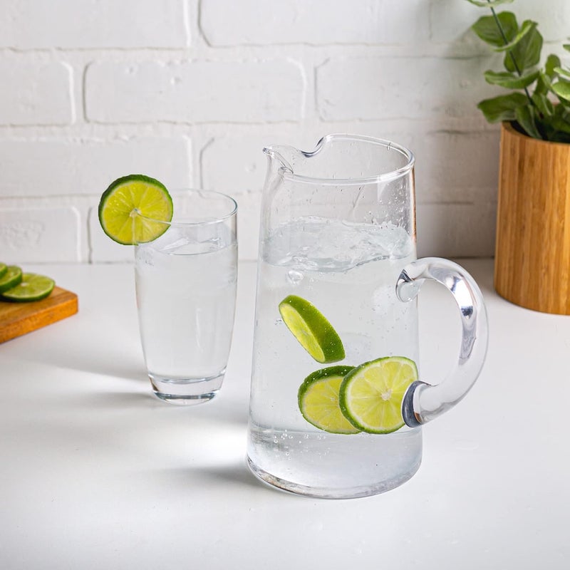 Glaver's Glass Water Pitcher with Spout – Elegant Serving Carafe for Water, Juice, Sangria, Lemonade, and Cocktails – Crystal-Clear Glass Beverage Pitcher. (31259) - Image 3